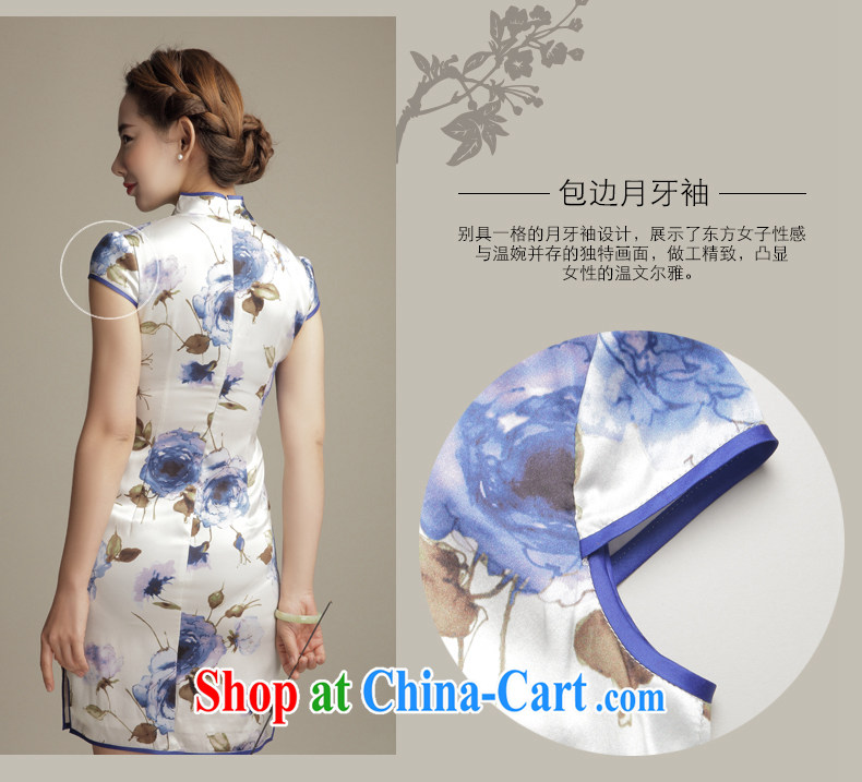 Bong-amphibious Ori-flowers, summer 2015 Silk Cheongsam stylish and elegant small an open standard sauna Silk Cheongsam dress DQ 1574 fancy XXL pictures, price, brand platters! Elections are good character, the national distribution, so why buy now enjoy more preferential! Health