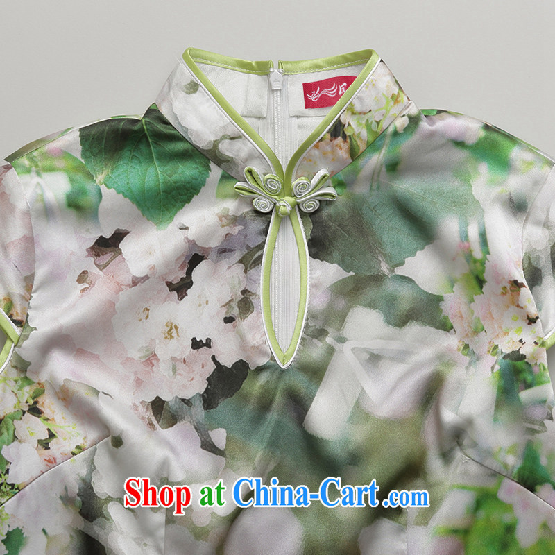 Bong-amphibious Ori-Orchid summer 2015 New Silk Cheongsam stylish dresses skirts Sau San video thin short cheongsam dress 1575 DQ M suit, Bong-amphibious and, shopping on the Internet