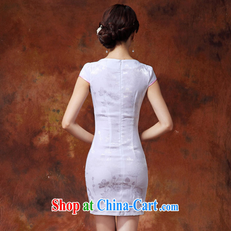 Miss Elsie LEUNG, I should be grateful if you Catherine the summer, 2015 Korean version improved classical Chinese style painting daily Chinese mandarin gowns, Beauty package and dresses white XXL, Emily poem Lin, shopping on the Internet
