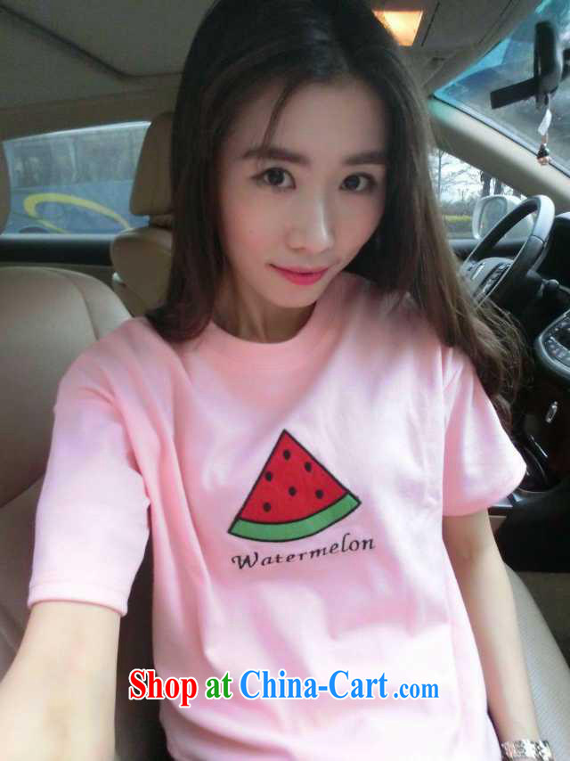 Ya-ting store summer 2015 women new Korean soft sister mandatory lovely fruit embroidery 100 ground loose solid short-sleeve shirt T gray are code pictures, price, brand platters! Elections are good character, the national distribution, so why buy now enjoy more preferential! Health