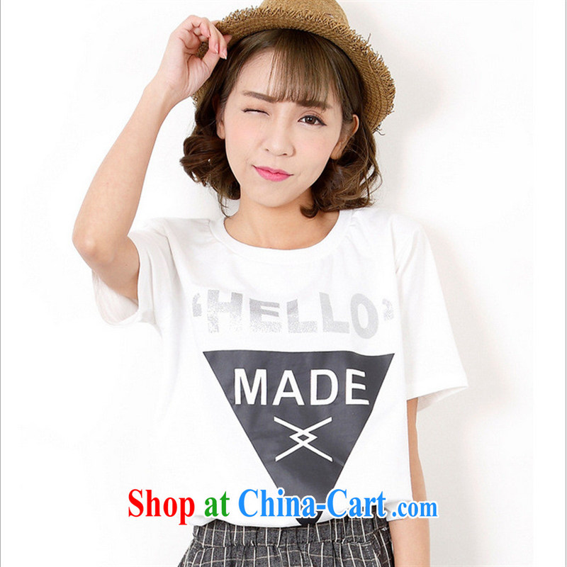 Ya-ting store 2015 spring and summer new female students cotton relaxed casual T-shirt black round-collar short-sleeve spring loaded solid T-shirt T-shirt, black, blue rain bow, and, on-line shopping