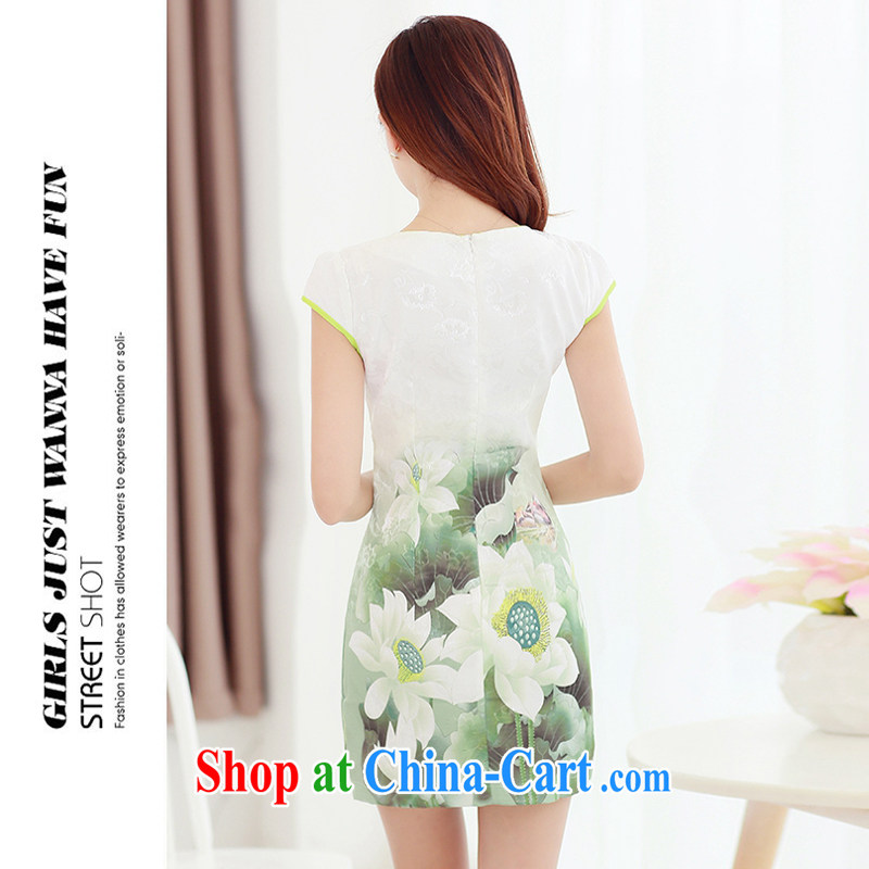 Miss Elsie LEUNG, Catherine's summer wear new 2015 stylish Korean elegance classical beauty pageant dresses Chinese traditional etiquette clothing Chinese clothing even skirt Lotus XXL, Emily poem Lin, shopping on the Internet