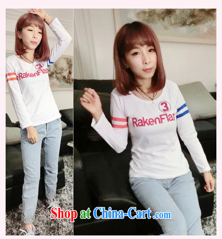 Ya-ting store 2015 spring and summer new female alphanumeric posted the thin white shirt T leisure students are white, pictures, price, brand platters! Elections are good character, the national distribution, so why buy now enjoy more preferential! Health