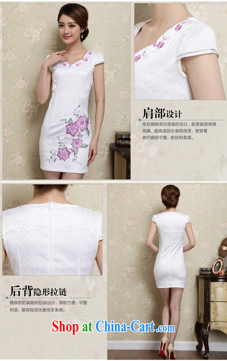 2015 summer edition Korea Stylish retro Ethnic Wind Tang with Han-package shoulder embroidery Sau San cheongsam dress new 27 purple L pictures, price, brand platters! Elections are good character, the national distribution, so why buy now enjoy more preferential! Health