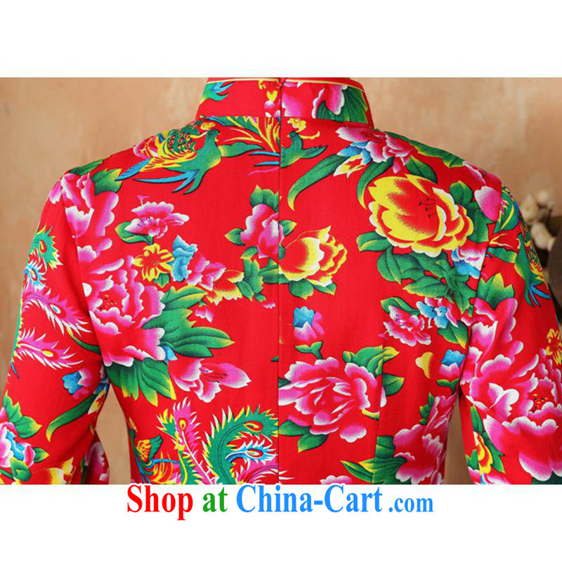 According to fuser new female retro ethnic wind improved Chinese qipao, for a tight stamp 7 cuff Tang on T-shirt WNS/2362 # 1 #3 XL, fuser, and shopping on the Internet