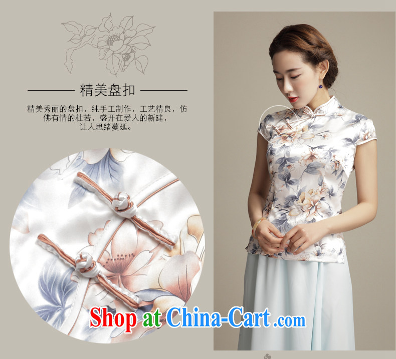 Bong-amphibious Ori-a clear and elegant silk Tang fitted T-shirt summer 2015 new retro beauty short cheongsam shirt DQ 1585 fancy XXL pictures, price, brand platters! Elections are good character, the national distribution, so why buy now enjoy more preferential! Health