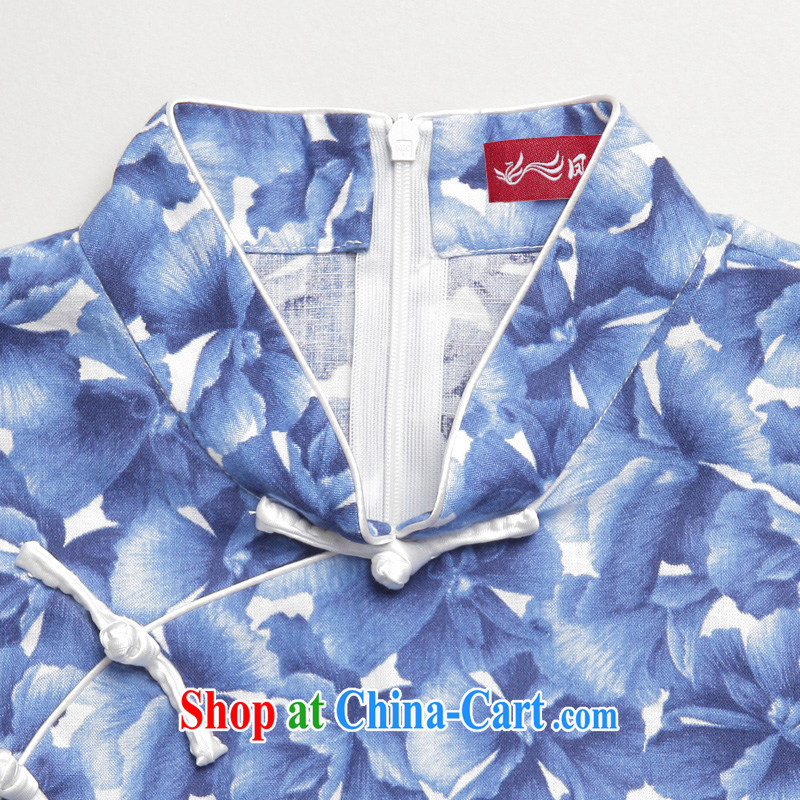 Bong-amphibious Ori-take Yao stylish cotton Ma Tang on T-shirt summer 2015 new elegant short cheongsam shirt DQ 1586 toner take M, Bong-amphibious and, shopping on the Internet