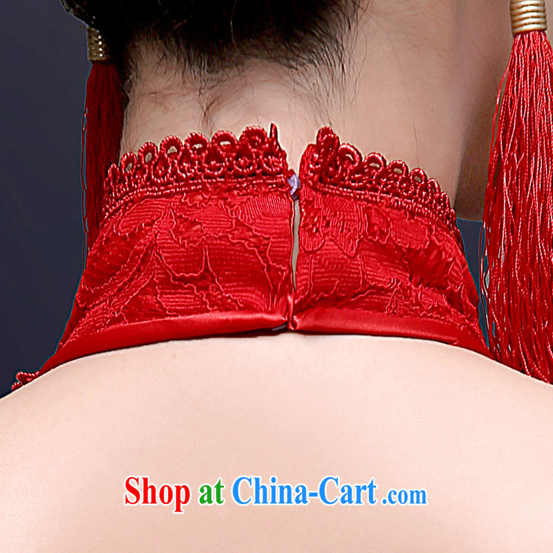 A good service is 2015 new spring dresses serving toast red Chinese long crowsfoot bridal summer wedding dress red 2 XL, good service, and, on-line shopping