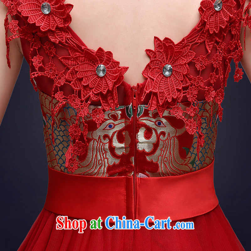 A good service is 2015 new spring red bridal wedding dress Chinese beauty short summer dresses serving toast red 2 XL, good service, and, shopping on the Internet