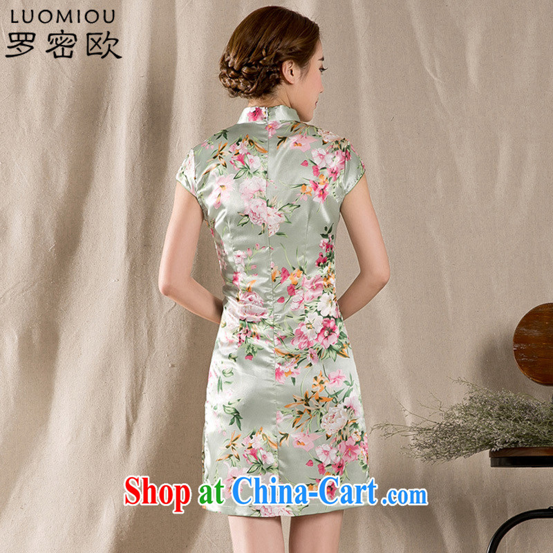 Romeo 2015 summer new, the charge-back stamp arts and cultural Ethnic Wind antique Chinese wind cheongsam dress Z 1215 M suit, Romeo, shopping on the Internet