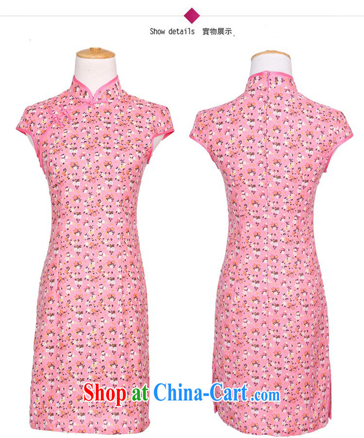 Well, according to 2015 summer dress new Korean attire improved short cheongsam beauty sense of everyday dress summer skirt Butterfly Dance flowers XXL pictures, price, brand platters! Elections are good character, the national distribution, so why buy now enjoy more preferential! Health