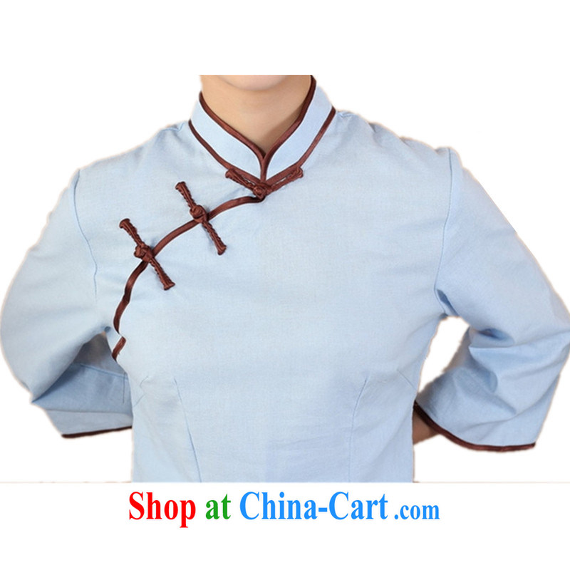 According to fuser new Chinese female improved Chinese Han-collar, classic tray snap beauty 7 cuff hand-painted Chinese T-shirt WNS/2382 #2 white 3XL, fuser, and shopping on the Internet