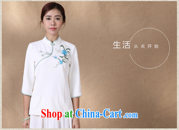 Mr Henry Tang, Id al-Fitr spring and summer new 2015 National wind retro T-shirt improved cheongsam beauty pre-sale, April 17 white XL pictures, price, brand platters! Elections are good character, the national distribution, so why buy now enjoy more preferential! Health