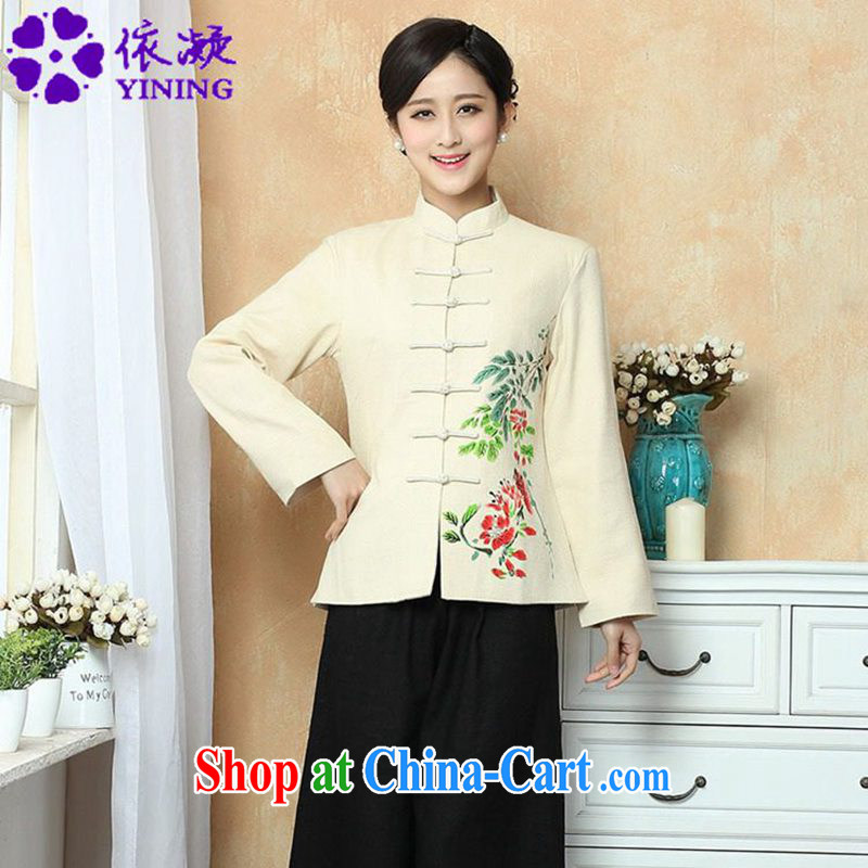 According to fuser spring stylish new ladies retro improved Chinese qipao, who has been tight hand-painted long-sleeved Tang jackets WNS_2390 _ 1 _3 XL
