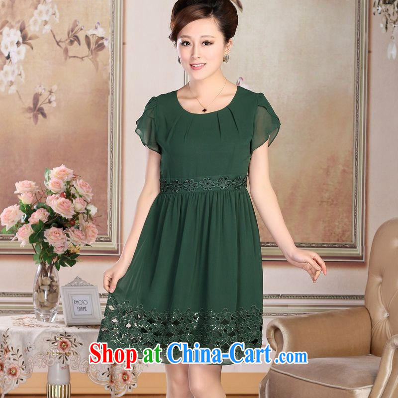 New, Old Summer 2015 modern mom with embroidery the waist, long dresses cool snow woven skirt black XXXL, health concerns (Rvie .), and, on-line shopping