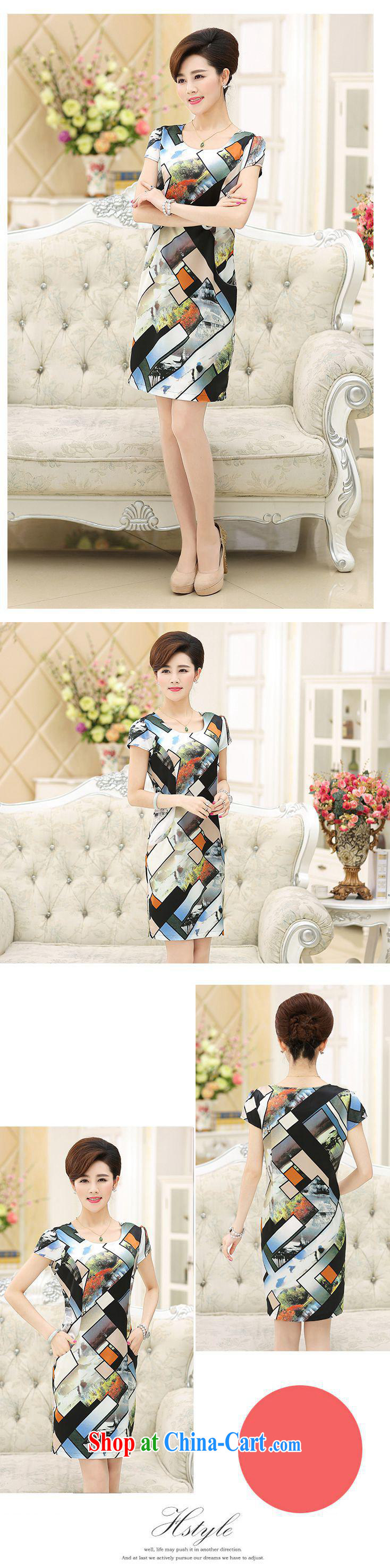 2015 new summer flowers positioned silk dresses in women older mothers with round-collar short-sleeve dress in the red and white, XXXL pictures, price, brand platters! Elections are good character, the national distribution, so why buy now enjoy more preferential! Health