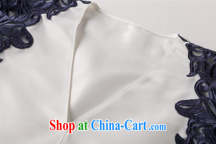 9 month dress * wind winds ring 2015 spring new European and American female European site V-neck embroidery, long T-shirts B 1963 white L pictures, price, brand platters! Elections are good character, the national distribution, so why buy now enjoy more preferential! Health