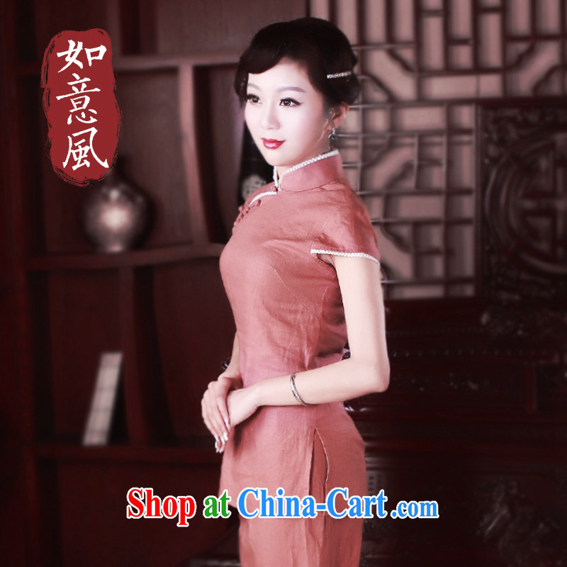 ruyi, antique Chinese T-shirt original literary and artistic Chinese style in a new unit, the Chinese qipao T-shirt 5029 orange S sporting, wind, shopping on the Internet