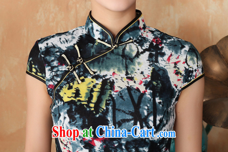 According to fuser new female retro improved daily Chinese qipao stylish warranty fun painted Chinese qipao dress show clothing WNS/2391 # 6 #2 XL pictures, price, brand platters! Elections are good character, the national distribution, so why buy now enjoy more preferential! Health