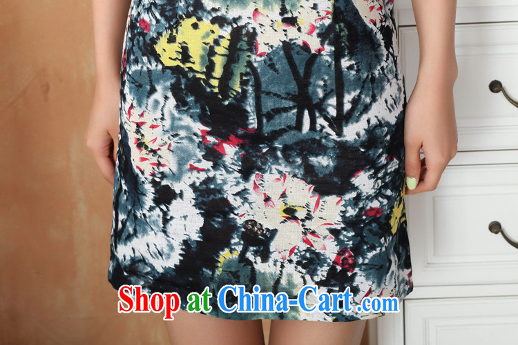 According to fuser new female retro improved daily Chinese qipao stylish warranty fun painted Chinese qipao dress show clothing WNS/2391 # 6 #2 XL pictures, price, brand platters! Elections are good character, the national distribution, so why buy now enjoy more preferential! Health