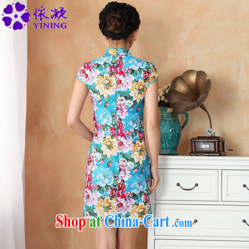 According to fuser new female retro improved daily Chinese qipao and stylish warranty fun painted Chinese cheongsam dress show clothing WNS/2391 # 6 #2 XL, fuser, and shopping on the Internet