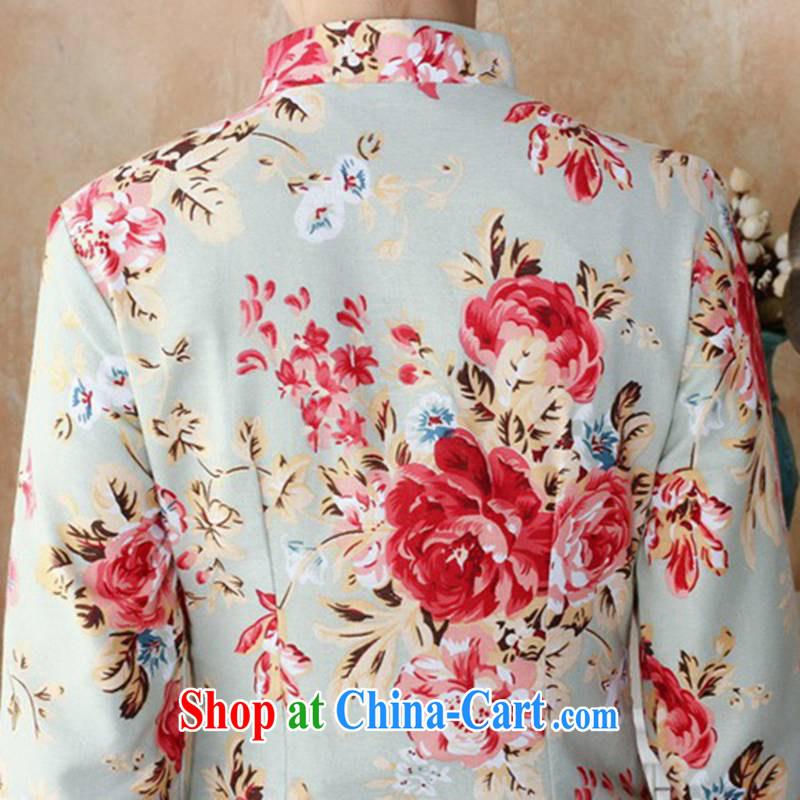 According to fuser stylish new female Chinese qipao cotton the Stamp Duty Tang long-sleeved T-shirt with WNS/2503 #3 - 3 #4 XL, fuser, and shopping on the Internet