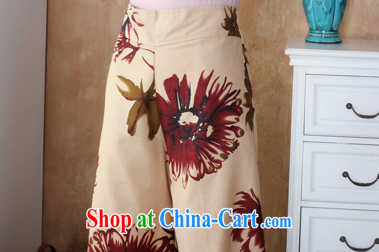 According to fuser spring loaded new female Chinese qipao ink stamp cotton Ma Tang with wide leg trousers WNS/2504 # 1 #4 XL pictures, price, brand platters! Elections are good character, the national distribution, so why buy now enjoy more preferential! Health