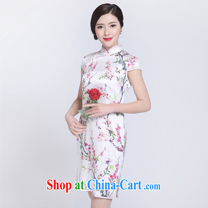 Dr, if 2015 New Silk aura beauty retro outfit sauna silk dress DR 15,716 peach XL, if (DR .), and, shopping on the Internet