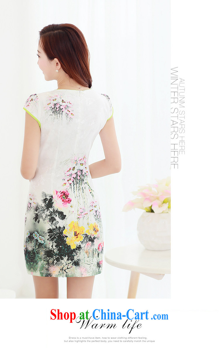 Alice Park 2015 summer new dress cheongsam dress summer dresses improved package and skirt dresses women s Peony may 27, shipping XXL pictures, price, brand platters! Elections are good character, the national distribution, so why buy now enjoy more preferential! Health