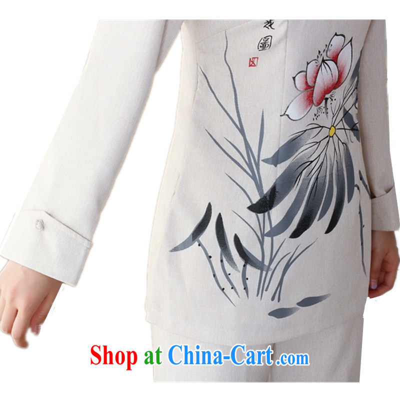 According to fuser new female retro ethnic-Chinese qipao, for a tight Classic tray snap hand-painted Sau San Tong long-sleeved T-shirt with WNS/2508 # 1 #4 XL, fuser, and Internet shopping