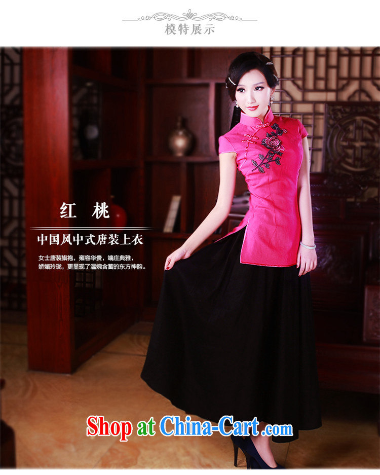 ruyi, 2015 new cheongsam shirt improved summer China wind Chinese Tang Women's clothes ethnic wind by 5026 red M pictures, price, brand platters! Elections are good character, the national distribution, so why buy now enjoy more preferential! Health