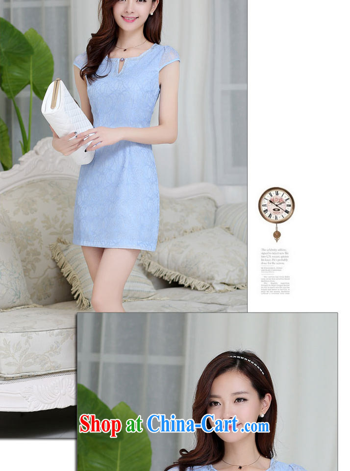 Alice Park 2015 summer new dress cheongsam dress summer dresses improved package and skirt dresses girls blue XXL pictures, price, brand platters! Elections are good character, the national distribution, so why buy now enjoy more preferential! Health
