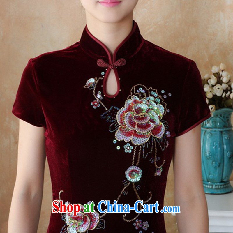 According to fuser new female Ethnic Wind improved Chinese qipao, territorial waters drip collar wool manually staple in Pearl River Delta long Tang replace cheongsam dress WNS/2511 #3 - 3 #4 XL, fuser, and shopping on the Internet