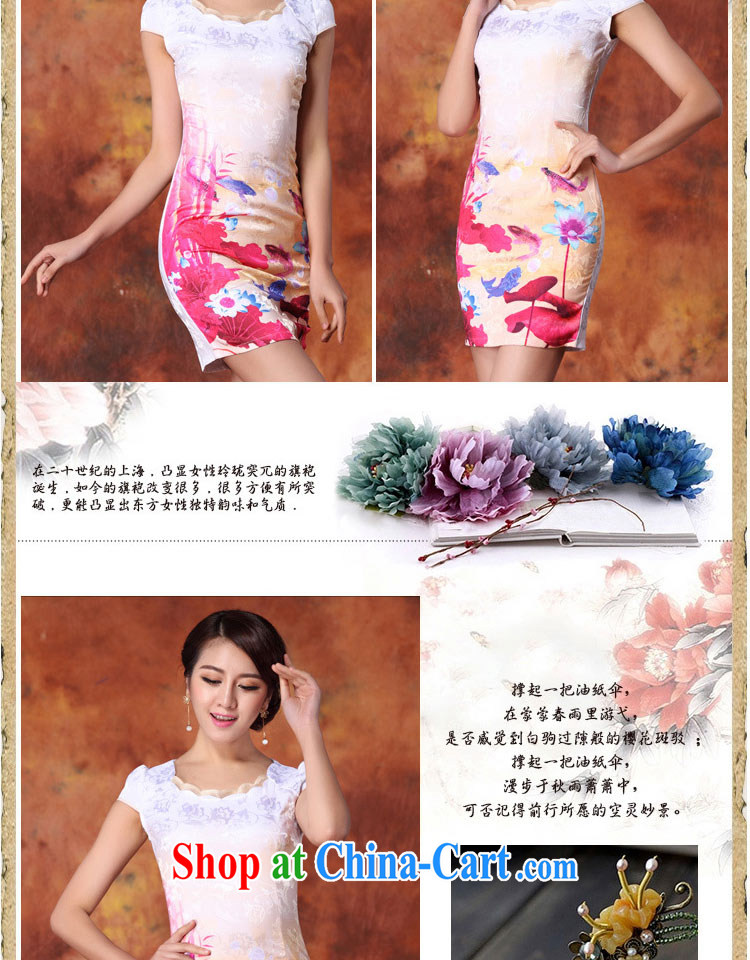 Alice Park 2015 summer new dress cheongsam dress summer dresses improved package and skirt dresses female Red XXL pictures, price, brand platters! Elections are good character, the national distribution, so why buy now enjoy more preferential! Health