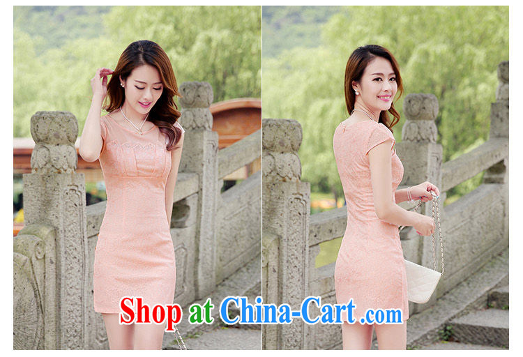 The Scent of Summer 2015 new stylish beauty short-sleeved qipao improved Chinese Antique cheongsam dress summer pink XXL pictures, price, brand platters! Elections are good character, the national distribution, so why buy now enjoy more preferential! Health