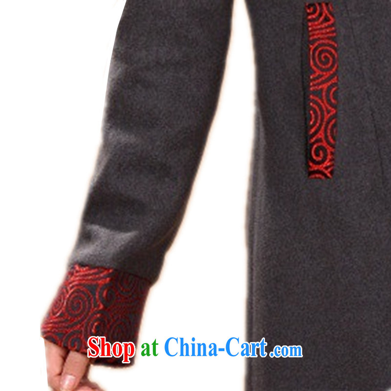 According to fuser spring new retro improved Chinese qipao, for stitching Classic tray back with her mother, Long Tang replace windbreaker WNS/2987 #2 black 4 XL, fuser, and shopping on the Internet