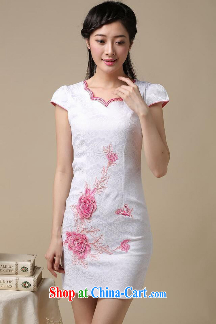 Alice Park 2015 summer new dress cheongsam dress summer dresses improved package and skirt dresses female white saffron XXL pictures, price, brand platters! Elections are good character, the national distribution, so why buy now enjoy more preferential! Health