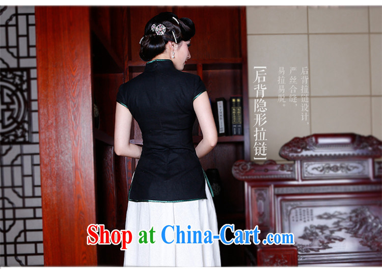 ruyi, female Tang load, improved the buckle cotton mA short-sleeved T-shirt outfit Korea wind blouses 5024 black XXL pictures, price, brand platters! Elections are good character, the national distribution, so why buy now enjoy more preferential! Health
