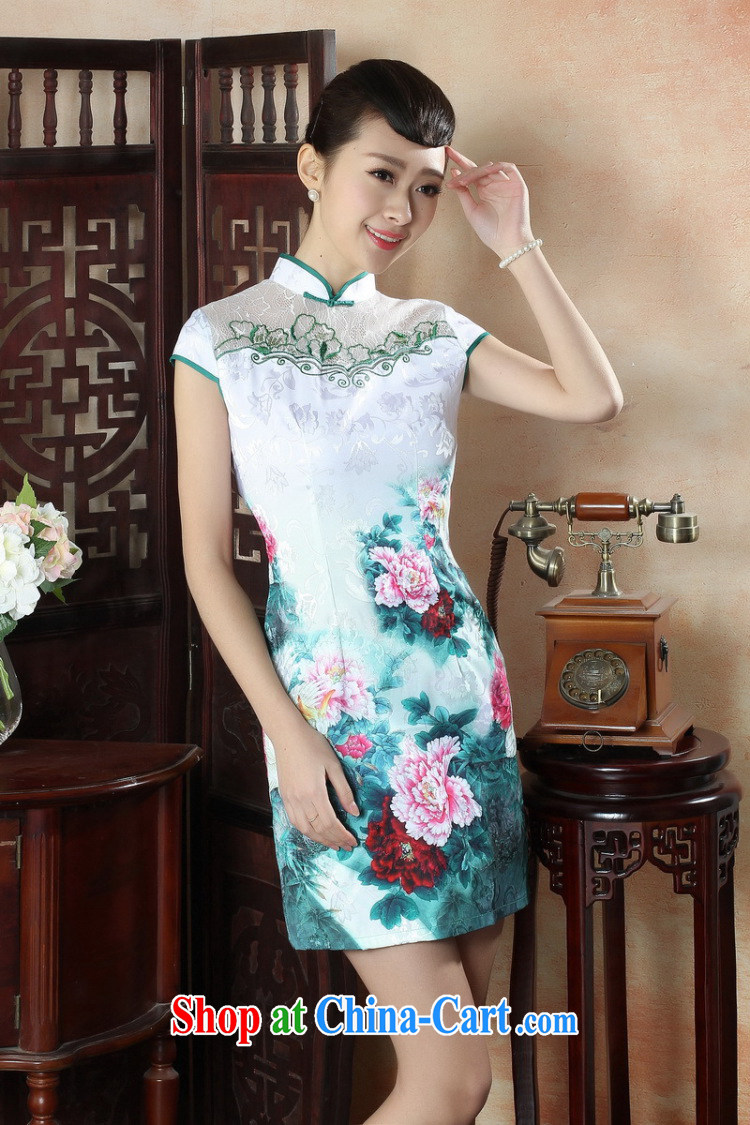Dan smoke women stylish summer improved cultivation cheongsam dress everyday style graphics thin cotton robes short lace stitching dresses such as the color 2 XL pictures, price, brand platters! Elections are good character, the national distribution, so why buy now enjoy more preferential! Health