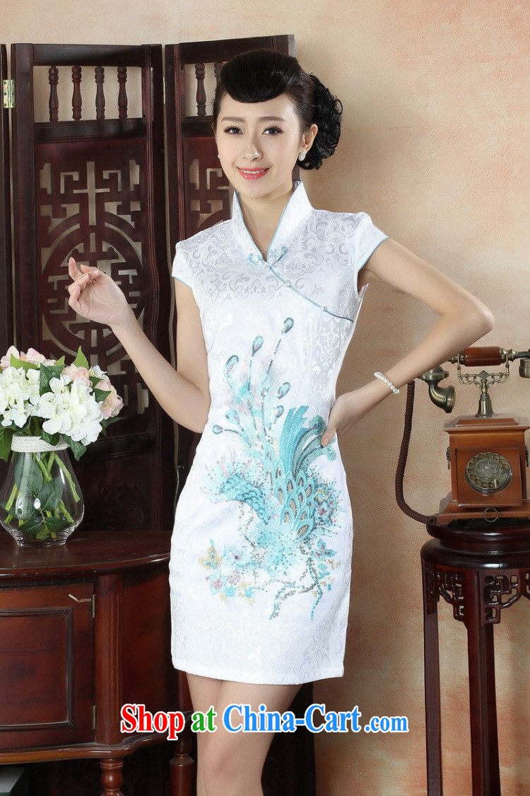 Bin Laden smoke-free New cheongsam dress summer day-old fashioned style beauty larger ethnic wind women improved cheongsam dress such as the color 2 XL pictures, price, brand platters! Elections are good character, the national distribution, so why buy now enjoy more preferential! Health