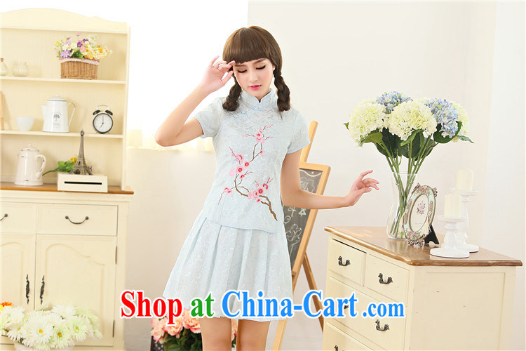 qipao Kit two-piece improved day-students of Korea girls short cheongsam dress retro show serving short summer load toner the pink butterfly L pictures, price, brand platters! Elections are good character, the national distribution, so why buy now enjoy more preferential! Health