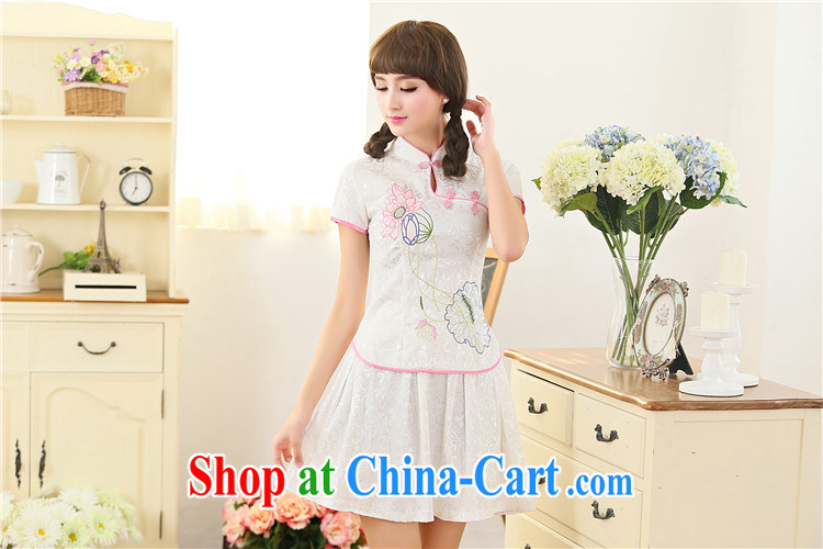 qipao Kit two-piece improved day-students of Korea girls short cheongsam dress retro show serving short summer load toner the pink butterfly L pictures, price, brand platters! Elections are good character, the national distribution, so why buy now enjoy more preferential! Health