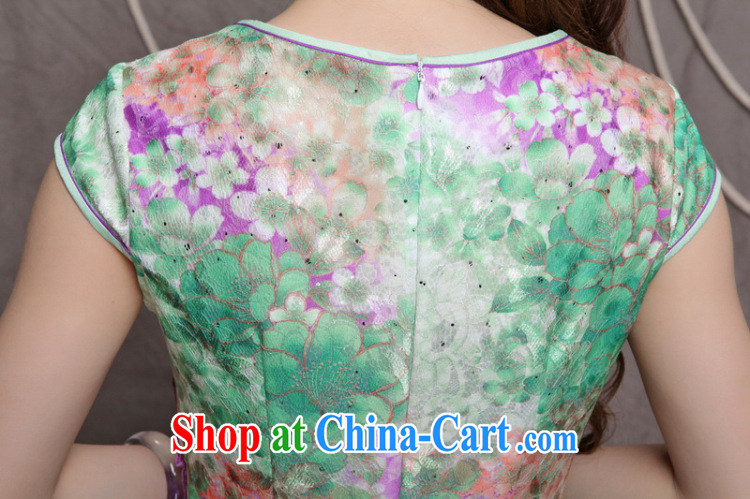 Love, 2015 China wind stylish Ethnic Wind and refined improved cheongsam dress elegance FF 9905 green XL pictures, price, brand platters! Elections are good character, the national distribution, so why buy now enjoy more preferential! Health