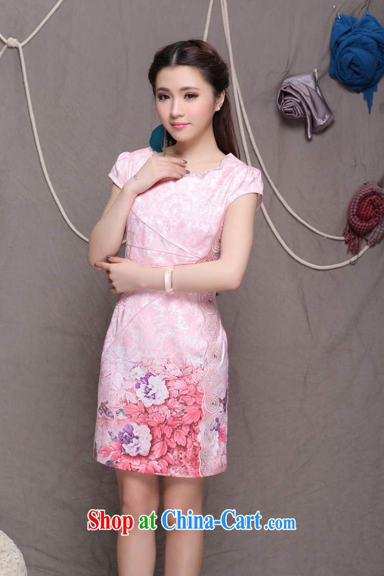 Love, 2015 high-end Ethnic Wind and stylish Chinese qipao dress retro beauty graphics thin cheongsam FF 9902 pink XL pictures, price, brand platters! Elections are good character, the national distribution, so why buy now enjoy more preferential! Health
