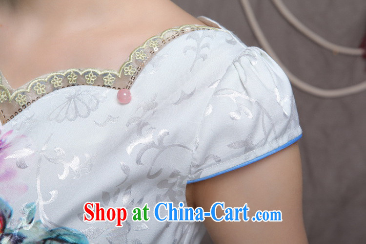 Love, 2015 China wind National wind improved stylish commuter cultivating graphics thin cheongsam FF 9904 white XL pictures, price, brand platters! Elections are good character, the national distribution, so why buy now enjoy more preferential! Health