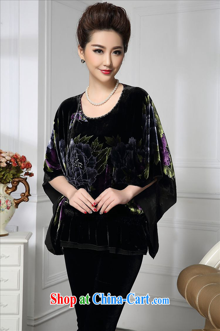 Forest narcissus spring 2015 the new loose the sleeves bat sleeves Chinese mother with silk stitching sauna Silk Velvet jacket HGL - 462 photo color XXXXL pictures, price, brand platters! Elections are good character, the national distribution, so why buy now enjoy more preferential! Health
