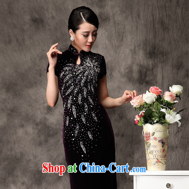 2014 long, purely manual the Pearl River Delta (PRD cheongsam improved warranty stretch lint-free cloth robes long short-sleeved Uhlans on XXXXL, health concerns (Rvie .), and shopping on the Internet