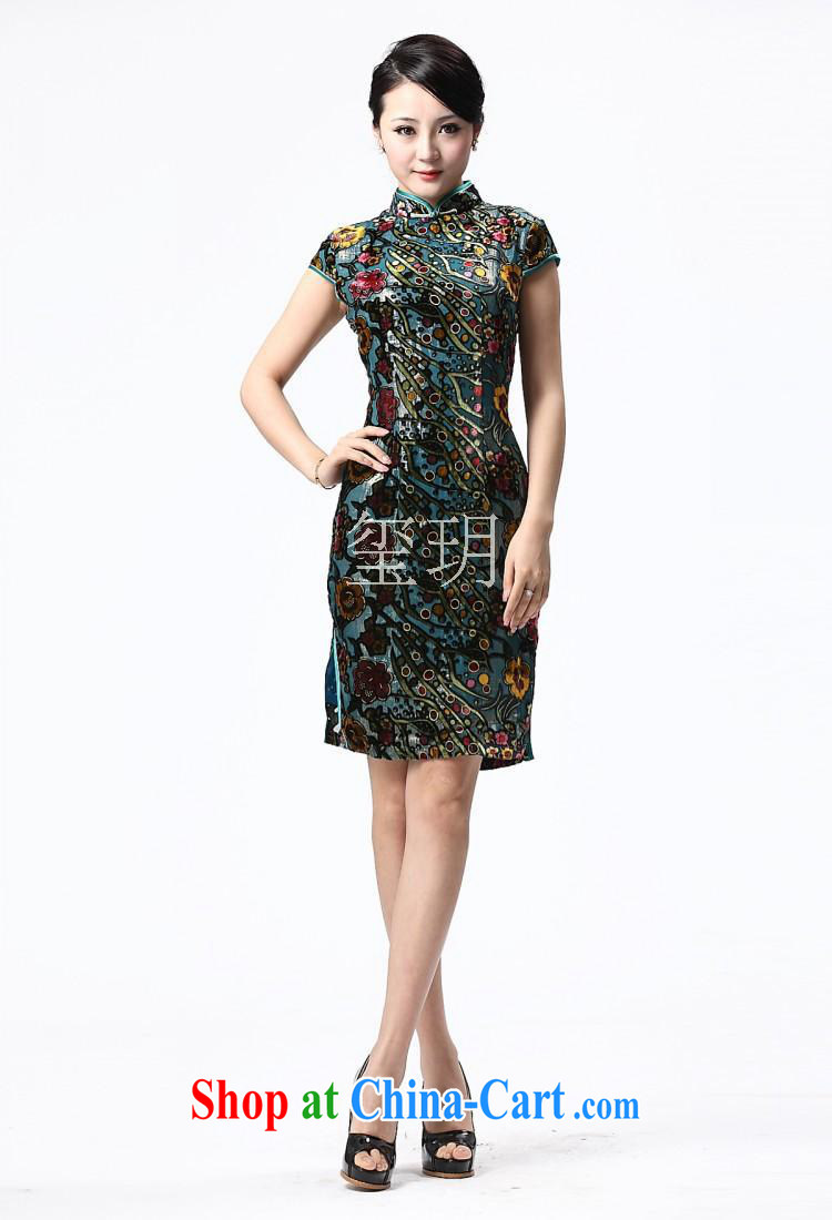 2014 new cheongsam dress summer trendy short-sleeved cultivating improved cheongsam cheongsam wholesale picture color XXXL pictures, price, brand platters! Elections are good character, the national distribution, so why buy now enjoy more preferential! Health