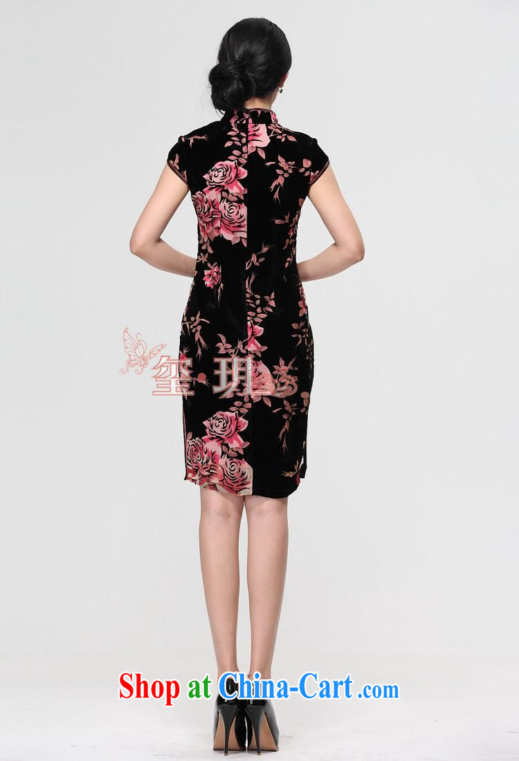 elections -- 2014 spring and summer high Silk Velvet cheongsam simple and elegant/hand-tie/short cheongsam picture color XXXXL pictures, price, brand platters! Elections are good character, the national distribution, so why buy now enjoy more preferential! Health
