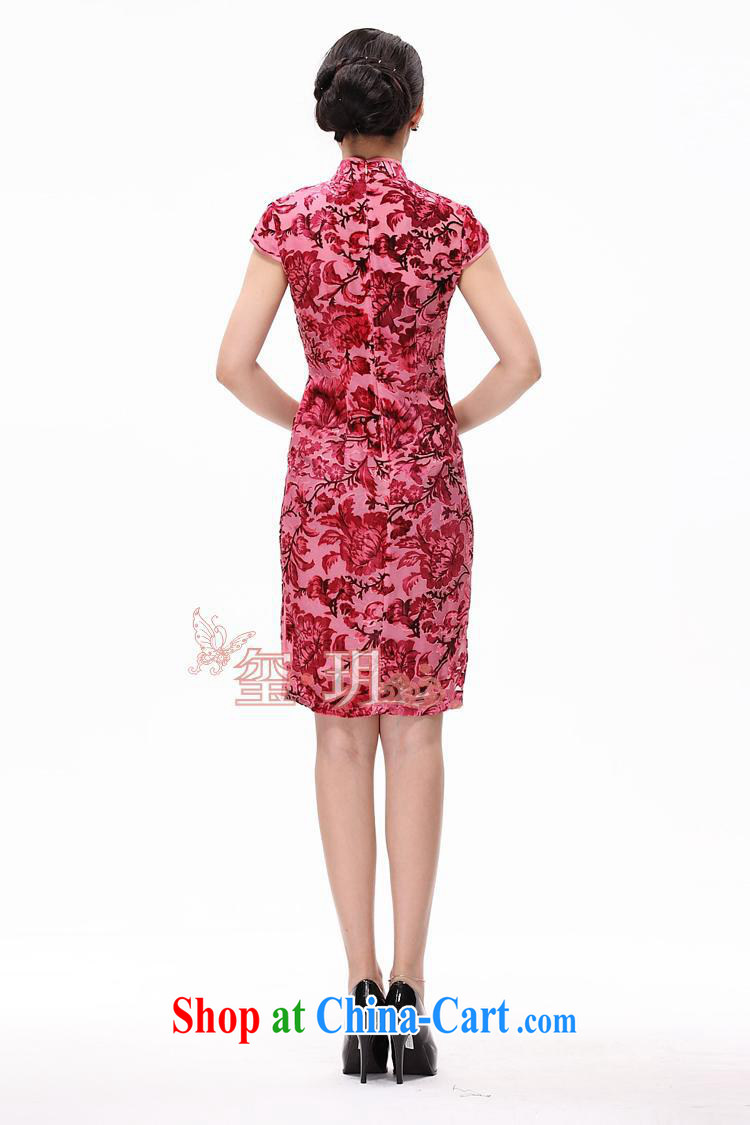 If smoke-free summer really high velvet cheongsam improved cultivating short cheongsam qipao daily picture color XXXXL pictures, price, brand platters! Elections are good character, the national distribution, so why buy now enjoy more preferential! Health